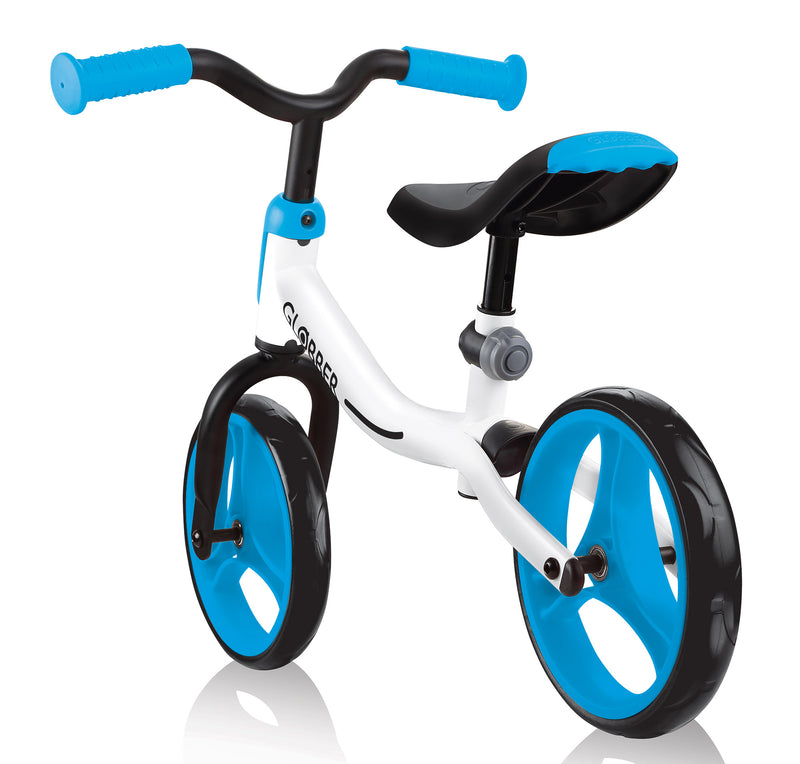 Bicicletta Pedagogica per Bambini 10" Senza Pedali Globber Go Bike Bianco e Azzurro-6