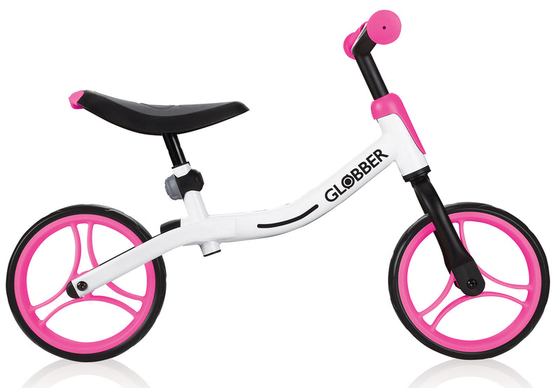 Bicicletta Pedagogica per Bambini 10" Senza Pedali Globber Go Bike Bianco e Rosa-1