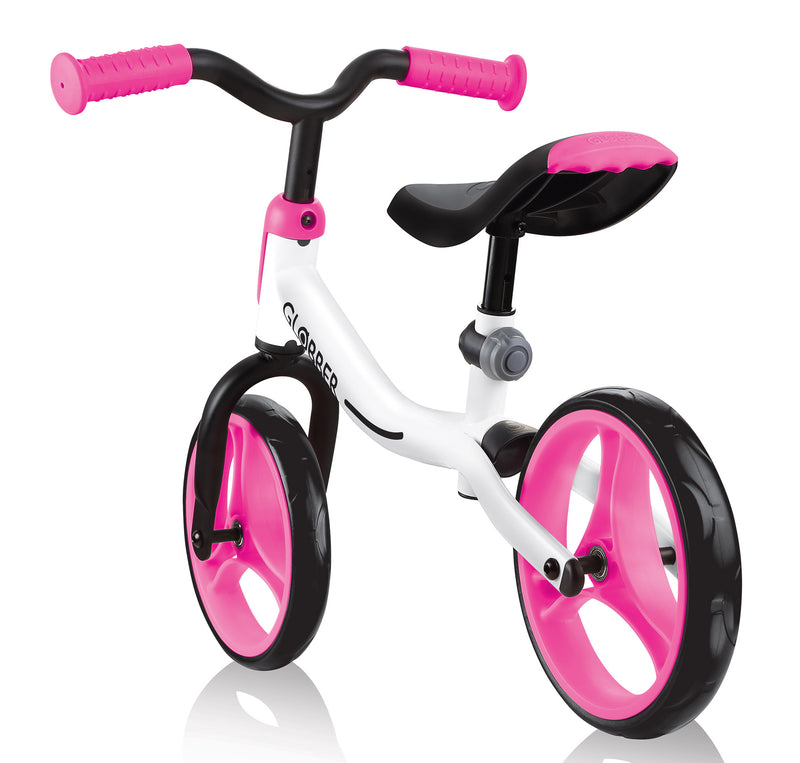 Bicicletta Pedagogica per Bambini 10" Senza Pedali Globber Go Bike Bianco e Rosa-6