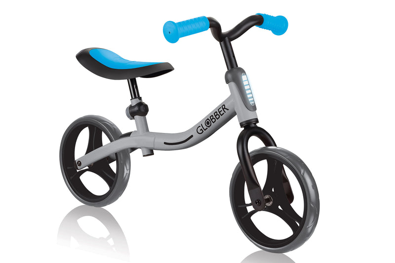 Bicicletta Pedagogica per Bambini 10" Senza Pedali Globber Go Bike Grigio e Blu-3