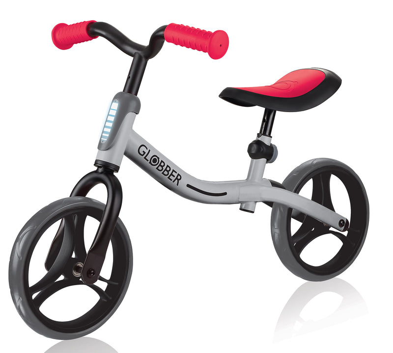 Bicicletta Pedagogica per Bambini 10" Senza Pedali Globber Go Bike Grigio e Rosso-2