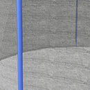 Rete di Protezione per Trampolini a 6 Pali con Ingresso con Cerniera Ø244x180 cm in PE Nero e Blu-9