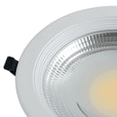 Incasso Controsoffitto Faretto Tondo Alluminio Bianco Led 30 watt Luce Calda Intec INC-LYRA-30C-2