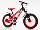 Bicicletta per Bambino 16" con Ammortizzatori Anteriori Magik-Bike Rancing Rossa e Nera-1