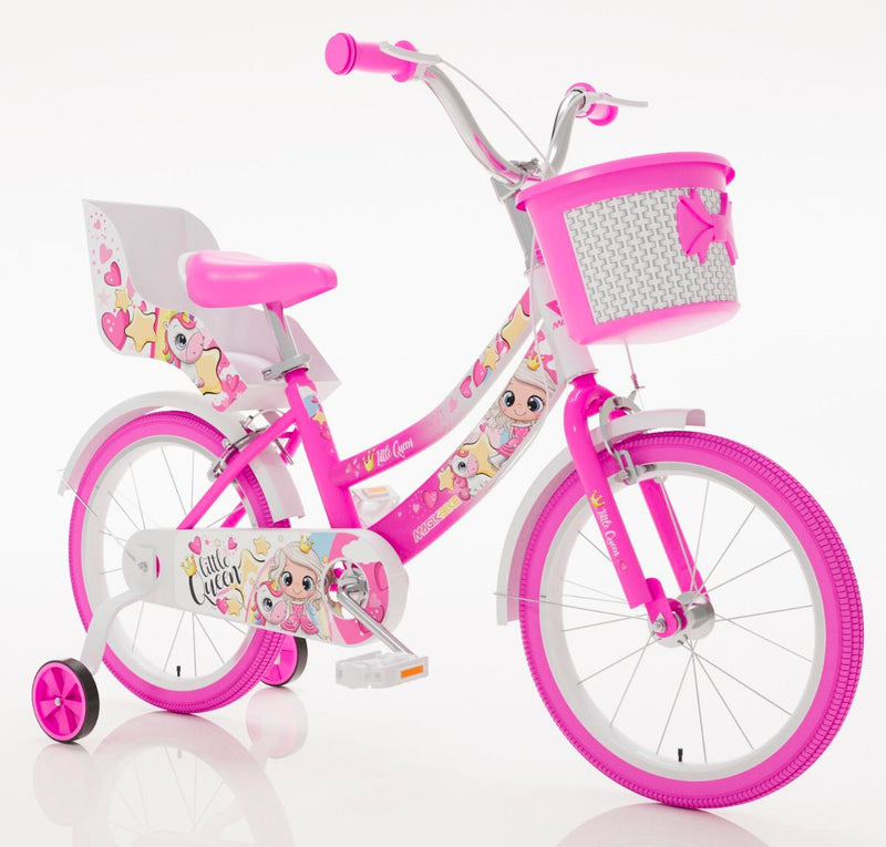 Bicicletta per Bambina 16" 2 Freni Magik-Bike Little Queen Rosa-1