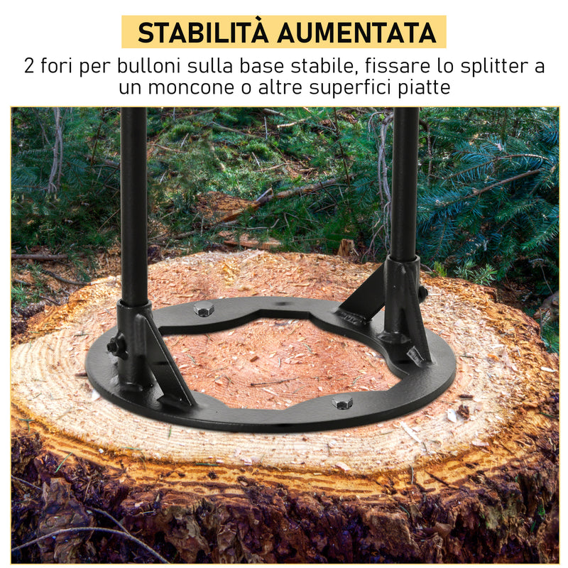 Spaccalegna Manuale a Cuneo Ø22x31 cm in Acciaio  Nero-7