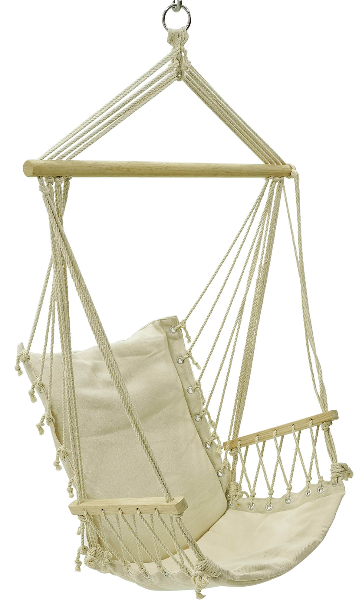 Amaca Sedia Sospesa 65x45x60 cm in Cotone Max 120 Kg Narciso Bianca ...