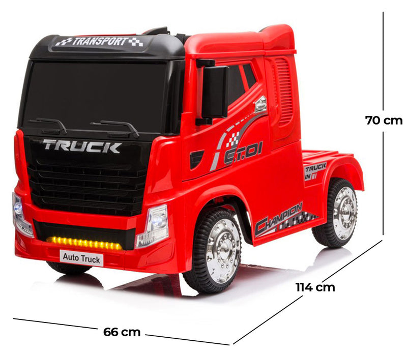 Camion Elettrico per Bambini 12V Truck Rosso-5