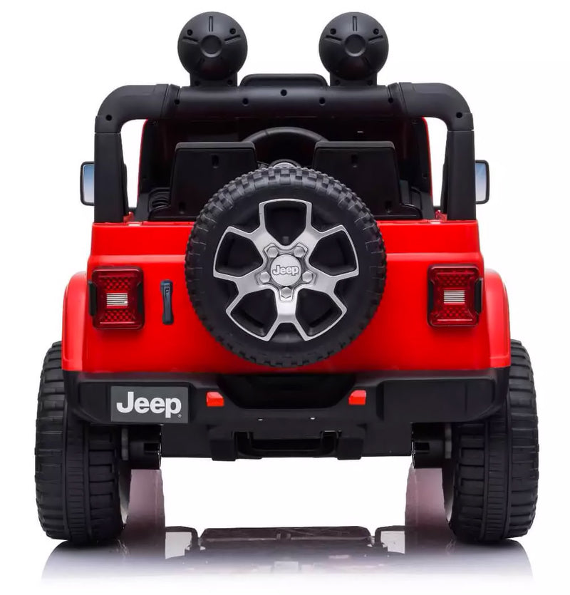 Macchina Elettrica per Bambini 12V 2 Posti Jeep Wrangler Rubicon Rossa-4