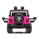 Macchina Elettrica per Bambini 12V 2 Posti con Licenza Jeep Wrangler Rubicon Rosa-10
