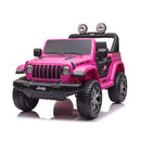 Macchina Elettrica per Bambini 12V 2 Posti con Licenza Jeep Wrangler Rubicon Rosa-1