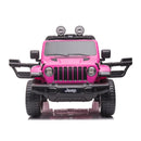 Macchina Elettrica per Bambini 12V 2 Posti con Licenza Jeep Wrangler Rubicon Rosa-6