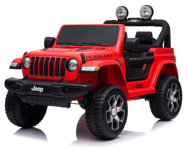 prezzo Macchina Elettrica per Bambini 12V 2 Posti con Licenza Jeep Wrangler Rubicon Rossa