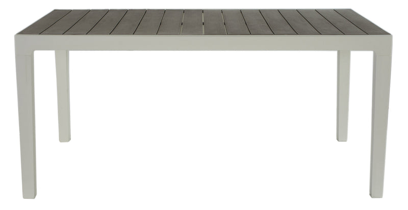 Tavolo da Giardino 160x90x74 cm Keter Harmony Bianco e Cappuccino-3