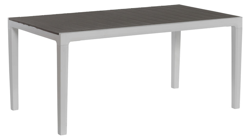 Tavolo da Giardino 160x90x74 cm Keter Harmony Bianco e Grigio Scuro-1