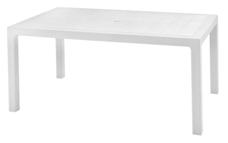 Tavolo da Giardino 160,5x94,5x74,5 cm in Resina Keter Melody Bianco-1