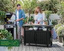 Tavolino da Giardino per Barbecue con Ruote 134x89,6x51,7 in Resina Keter Unity XL  Antracite-4