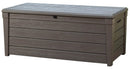 Baule Cassapanca da Esterno 145x60,3x69,7 cm in Resina Effetto Legno Keter Brightwood Marrone-1