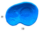 Kit Laghetto Artificiale + Pompa Filtro da Giardino 110x78x28 cm in Polietilene 120 Litri Azzurro-4