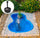 Kit Laghetto Artificiale + Pompa Filtro da Giardino 136x100x34 cm in Polietilene 220 Litri Azzurro