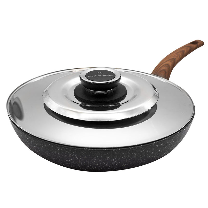 3 Coperchi Antiodore Cooker Ventur Magic in Acciaio Inox 26, 30, 34 Cm Beige-8