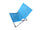 Sedia Mare Spiaggina Pieghevole 55x45x52 cm in Acciaio e Tessuto Oxford  Blu