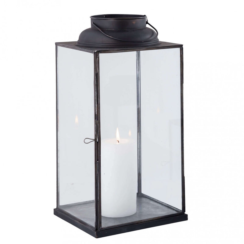 Lanterna Naomi Grande 20,5x20,5x44 h cm in Acciaio Antracite-1