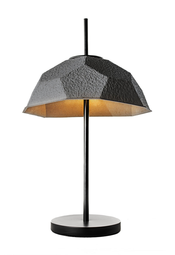 sconto Lampada da Tavolo Ø37xH60 cm in Cartone Riciclato e Metallo Egg Nero