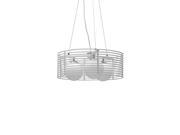 Lampada a Sospensione Ø50xH120 cm in Metallo Cage Bianco acquista