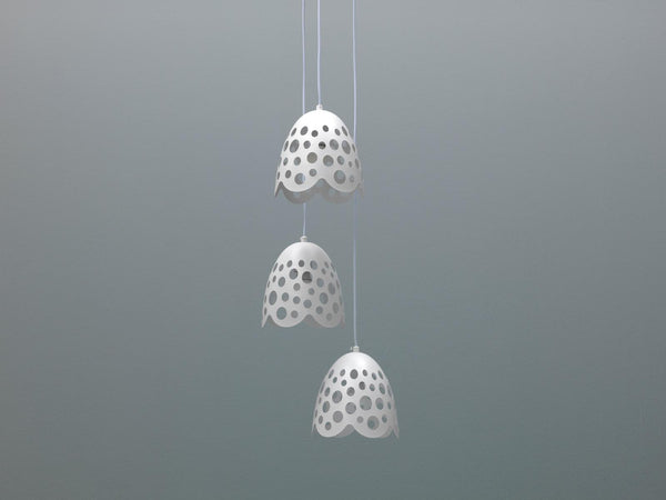 online Lampada a Sospensione Ø19,5xH125 cm in Metallo Bells Bianco