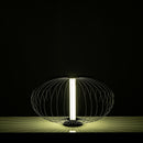Lampada da Tavolo a LED 50x50xH29 cm in Acciaio e Metallo Mizar Nero-2