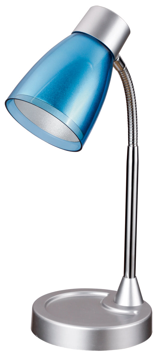 sconto Lampada per Scrivania Blu Orientabile Plastica Metallo Lume Moderno E14