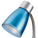 Lampada per Scrivania Blu Orientabile Plastica Metallo Lume Moderno E14 Ambiente LDT055ARK-2