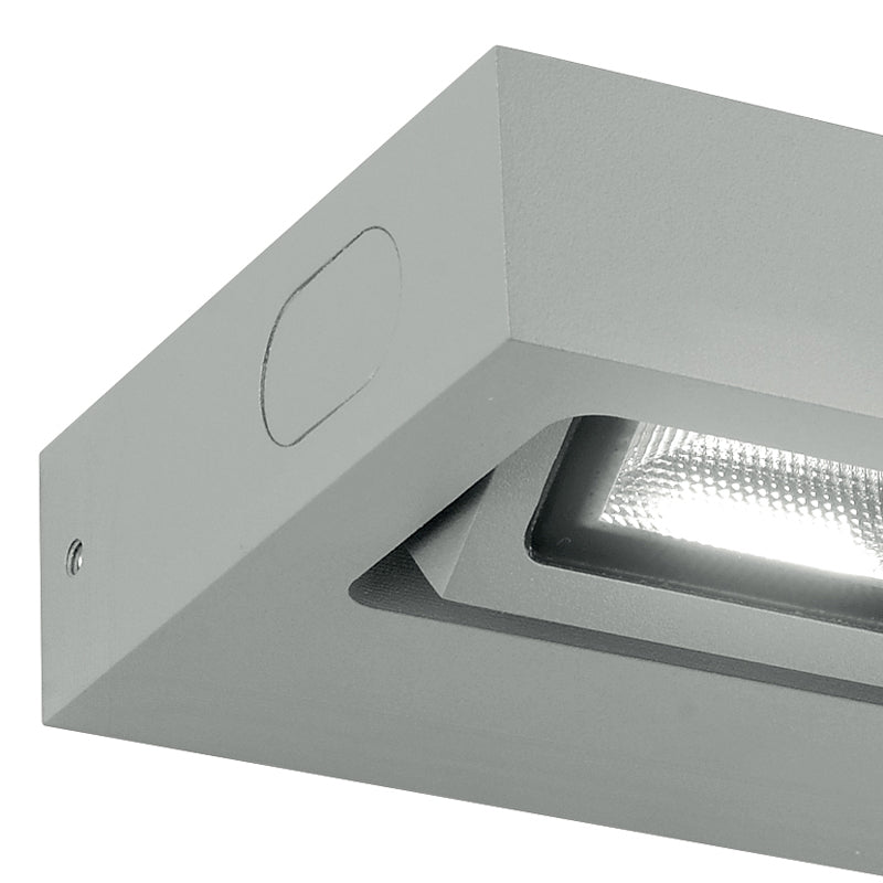 Applique Orientabile Alluminio Silver Esterno Led 3 watt Luce Calda Intec LED-BETA-AP1-2
