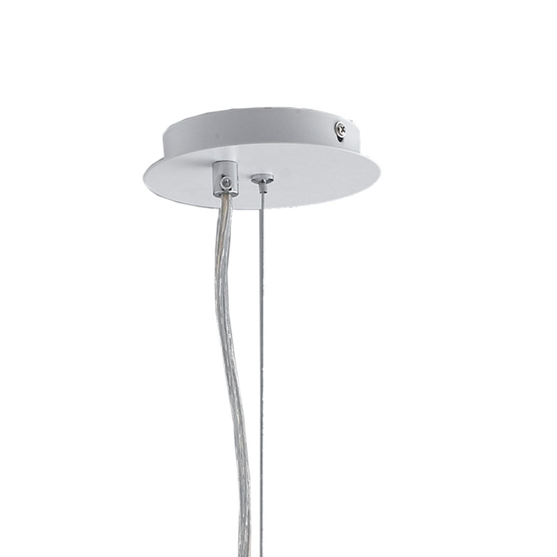 Lampadario Minimal Metallo Bianco Moderno Interno Led 24 watt Luce Naturale Ambiente LED-COUGAR-3