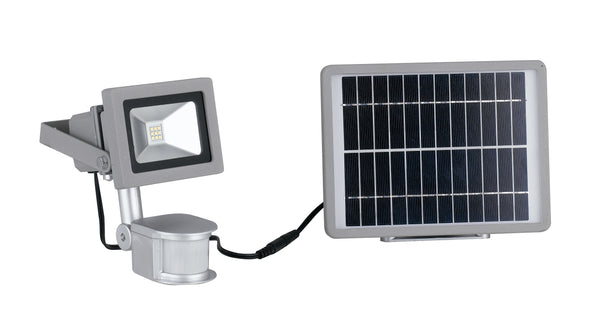 online Proiettore Silver con Sensore e Pannello Solare Tenuta Stagna Led 9 watt 5000 kelvin