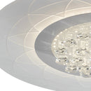 Plafoniera Tonda Bianca con Cristalli Metallo Acrilico Led 42 watt Luce Naturale Ambiente LED-HIMALAYA-PL50-2