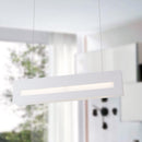 Lampadario sospeso Metallo Bianco Rettangolare Moderno Led 24 watt Luce Naturale Ambiente LED-HORIZON-S-4