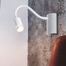 Applique da Lettura Flessibile Silicone Bianco Lampada Moderna Led 3 watt Luce Calda Ambiente LED-KEPLER-3