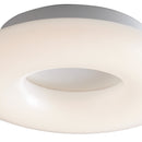 Plafoniera Metallo Bianco Diffusore Anello Opale Interno Led 16 watt Luce Naturale Ambiente LED-MYLION-PL30-2