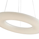 Lampadario a sospensione Anello Opale Metallo Bianco Moderno Led 40 watt Luce Naturale Ambiente LED-MYLION-S60-2