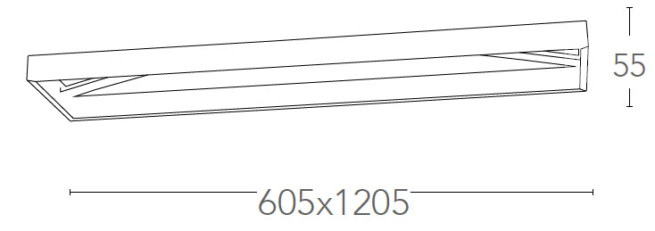 Struttura Rettangolare 60x120 cm Metallo per Pannello a Incasso Intec LED-PANEL-60X120-PL-3