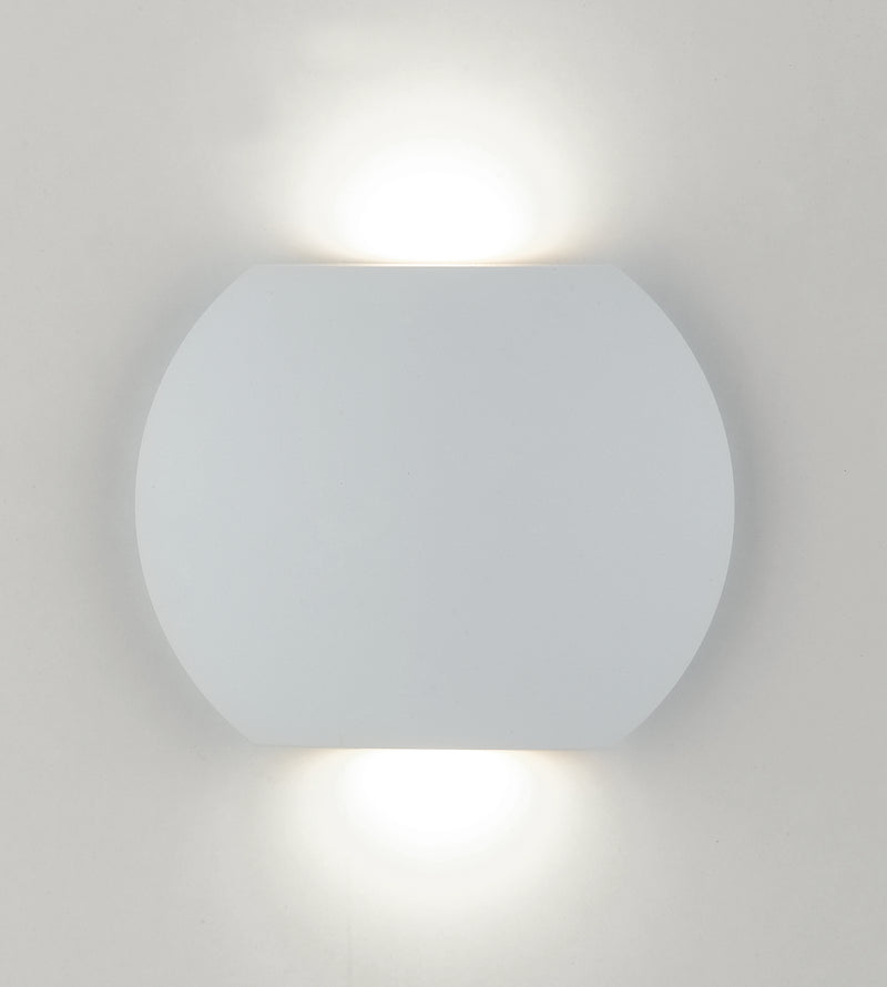 Applique Alluminio Bianco Diffusione Luce Sopra Sotto Lampada Moderna Led 6 watt Luce Calda Intec LED-W-MIURA/6W-1