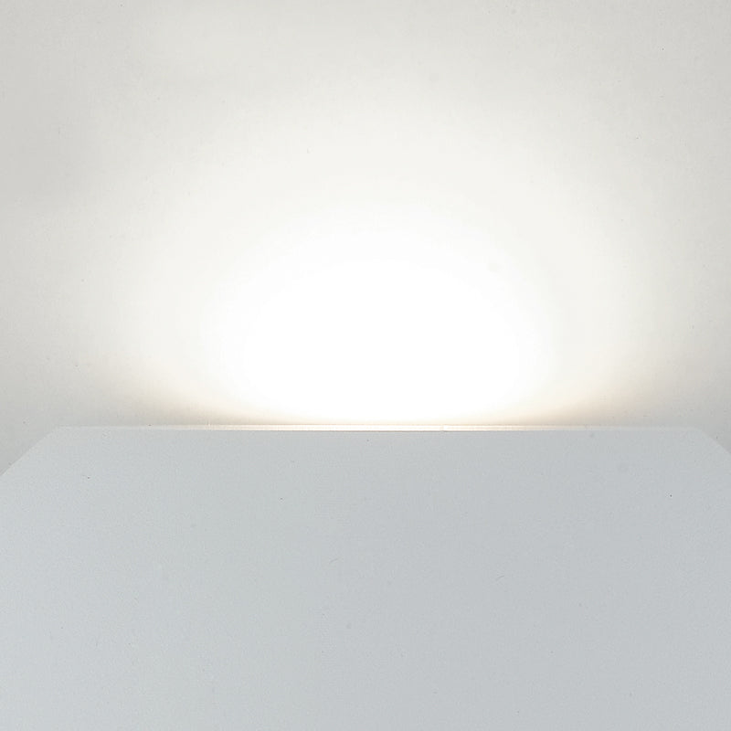 Applique Alluminio Bianco Diffusione Luce Sopra Sotto Lampada Moderna Led 6 watt Luce Calda Intec LED-W-MIURA/6W-2