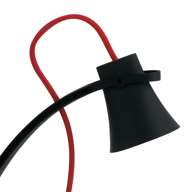 Lampada da Tavolo Scrivania Nera Metallo Plastica Moderna Led 2,4 watt Luce Naturale Ambiente LEDT-KANT-2