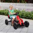 Go Kart a Pedali per Bambini 100x58x58,5 cm Ruote in EVA Rosso Nero-2