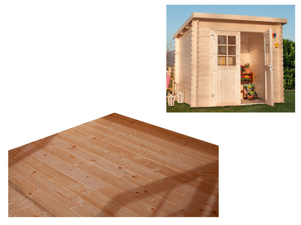 Pavimento per Casetta Box da Giardino Asia 300x300 cm in Legno di Abete Grezzo online