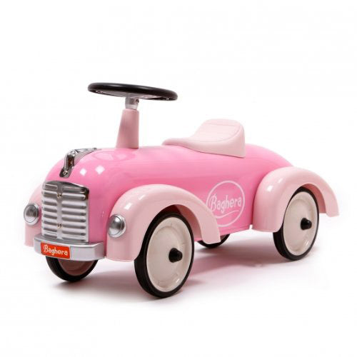 sconto Auto Cavalcabile Vintage da Corsa per Bambini Baghera Speedster Rosa