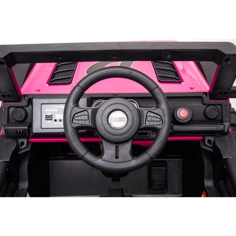 Macchina Elettrica per Bambini 12V Fuoristrada Baby Buggy Rosa-7