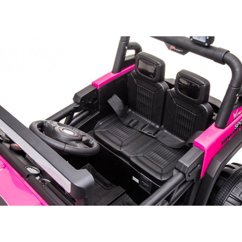 Macchina Elettrica per Bambini 12V Fuoristrada Baby Buggy Rosa-8